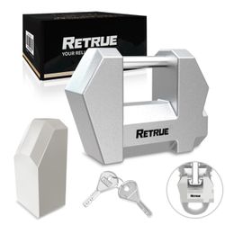 RETRUE Trailer Tongue Coupler Lock, Upgrade Trailer Cyberlock Extra Wide 1.2'' Span, Dia 1/4'', Heavy Duty Trailer Latch Lock For Wide Trailer Coupler