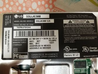 Lg 55 inch tv parts modal number 55uj6300