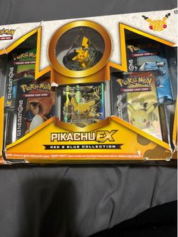 Pokemon Pikachu EX Red & Blue Collection Box