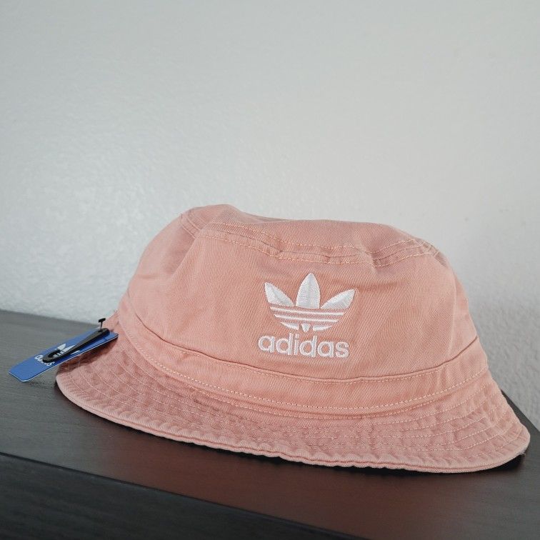 Adidas Bucket Hat Unisex Pink White New With Tags