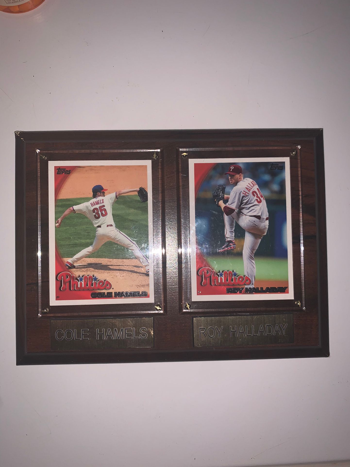 Phillies Baseball Card Plaque