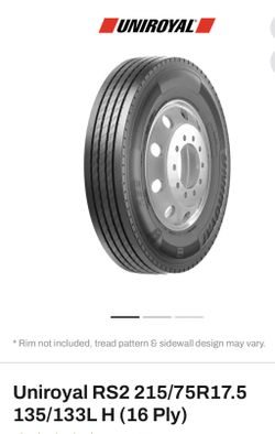215/75/17.5 Uniroyal 16 Ply Trailer Tires
