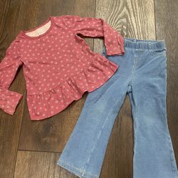 Girls Shirt And Flare Leggings Size 3t By Cat & Jack #12