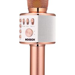 BONAOK Wireless Bluetooth Karaoke Microphone, 3-in-1 Portable Handheld Mic Speaker