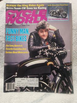 Vintage Cycle World Magazine May 1989 Jay Leno Elvis Hollywood Harleys