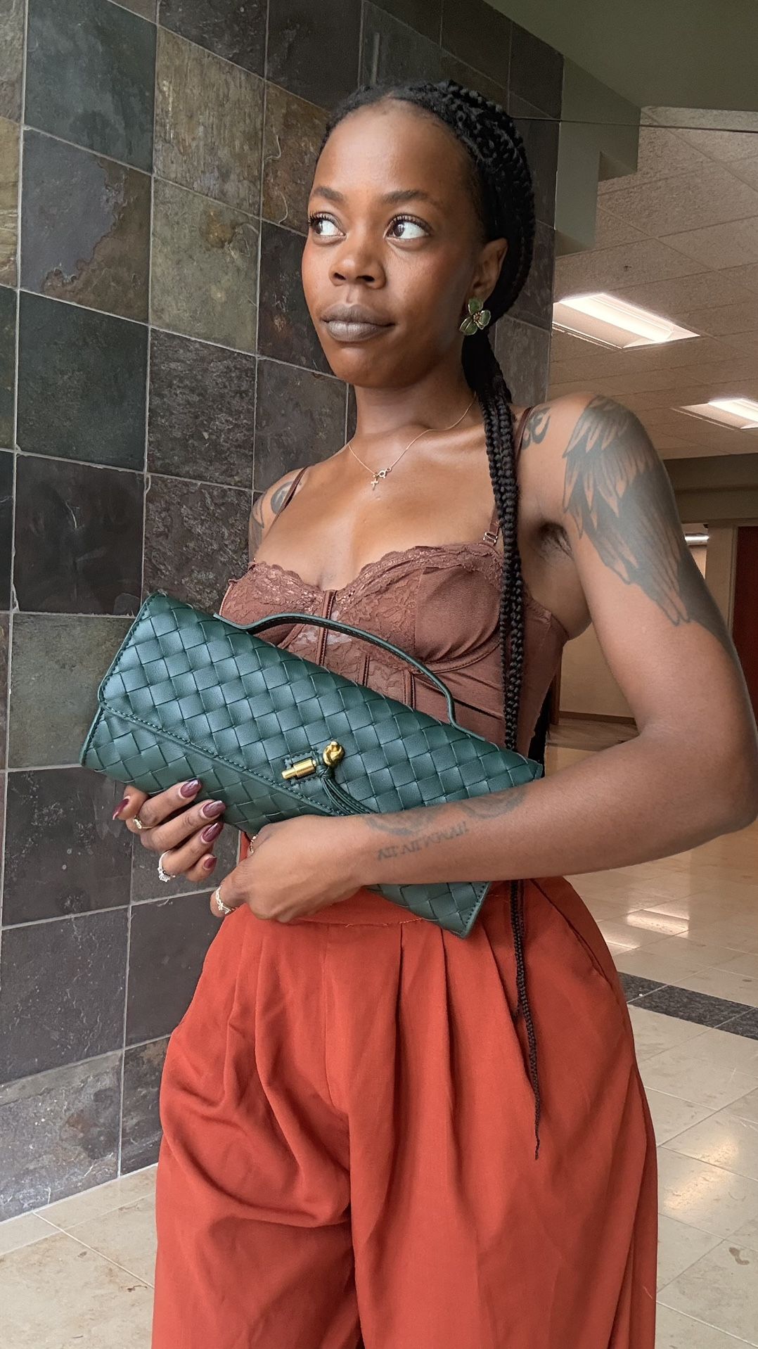 Make me an OFFER! BOTTEGA VENETA Women's Intrecciato Leather Clutch