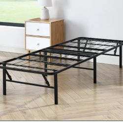 Twin Size Foldable Metal Platform Bed Frame