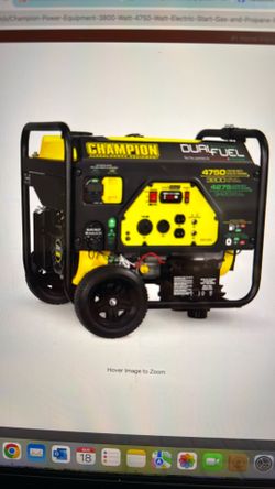 Champion 3800 and 4750-Watt Electric Start Gas and Propane Powered Dual Fuel Portable Generator