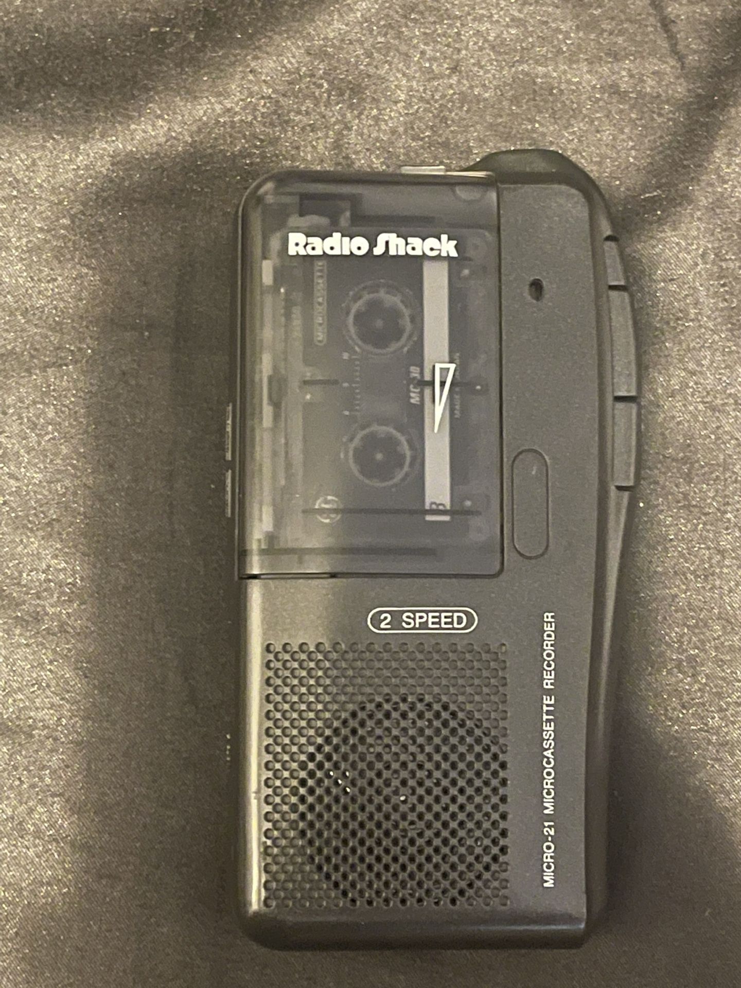 Vintage Radio Shack Micro-21 Microcassette Recorder 2-Speed Tandy TESTED WORKS
