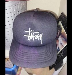 Stussy Mid-Depth Big Stock Snapback Black hat