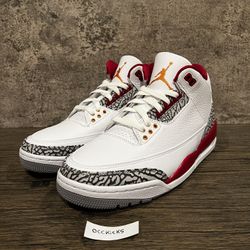 Jordan 3 Retro Cardinal Red Size 9.5 Mens nike air 2022 og