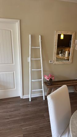 West Elm style White Blanket Ladder