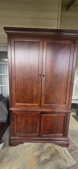 Wooden armoire, bedroom armoire, storage armoire
