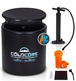 Brand New In The Box- ColdCore Inflatable Ice Bath Tub - Durable Drop Stitch Cold Plunge Tub for Ice Baths at Home, Portable and Easy Setup for Effect