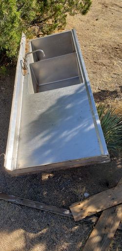 Large industrial sink stainless steal