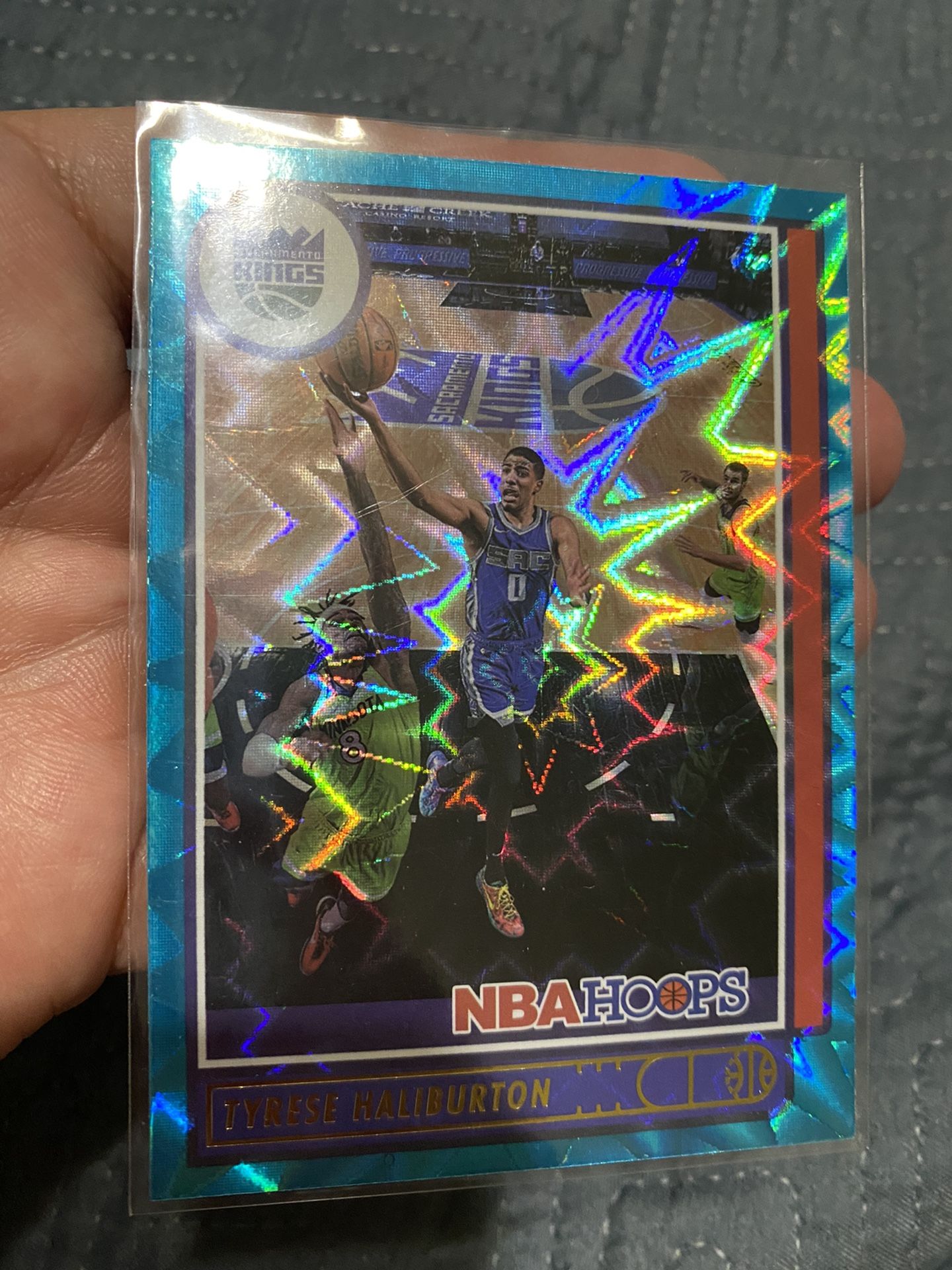 Tyrese Haliburton Teal Explosion Hoops