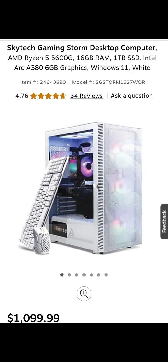 Skytech Storm Gaming PC Bundle Amd Ryzen 5 