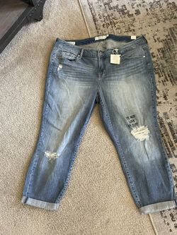 Torrid Skinny Distressed Cropped Jeans Size 20 New With Tags