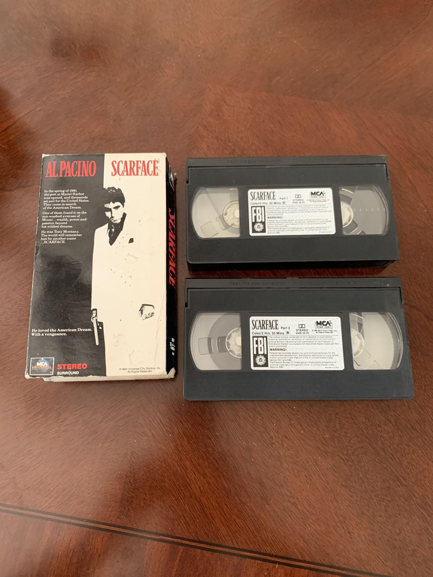 Scarface Box Set VHS Part 1 & 2