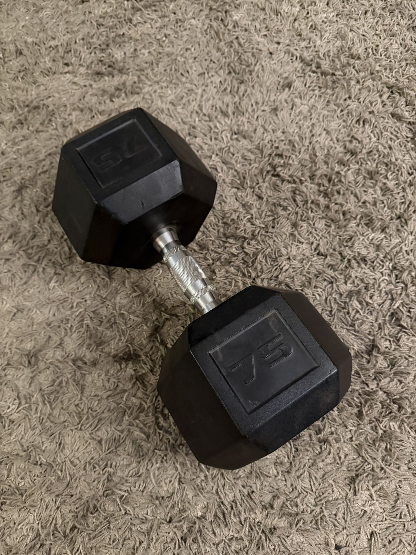 75 LB Hex Dumbbell 