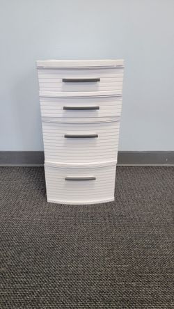 Beautiful 4-Drawer Plastic Storage Organizer.
Outside Dimensions: 15" W × 12 5/8" D × 24" H