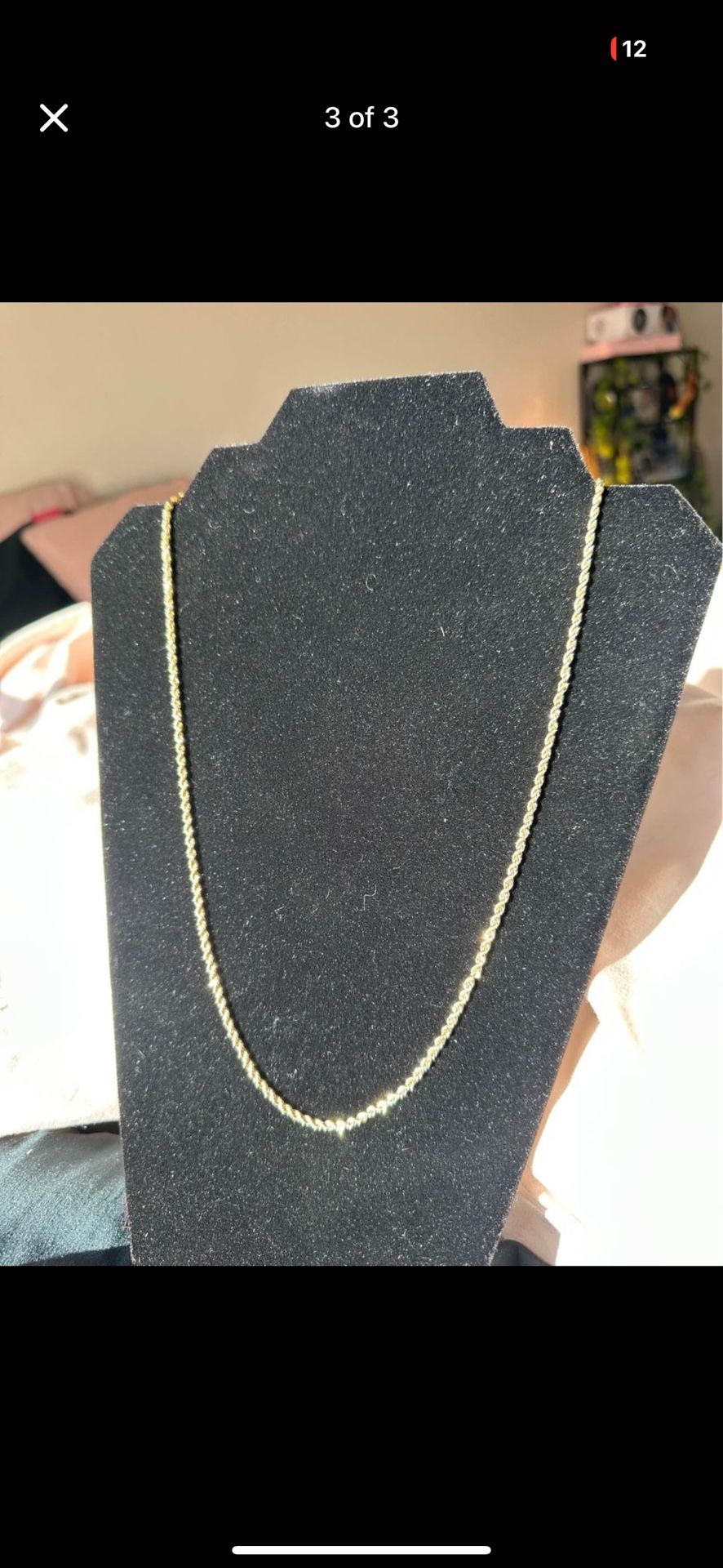 Gold Plated Rope Chain