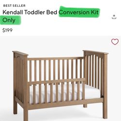 Pottery Barn Kids Kendall Conversion Kit For Toddler Bed (color: seadrift)