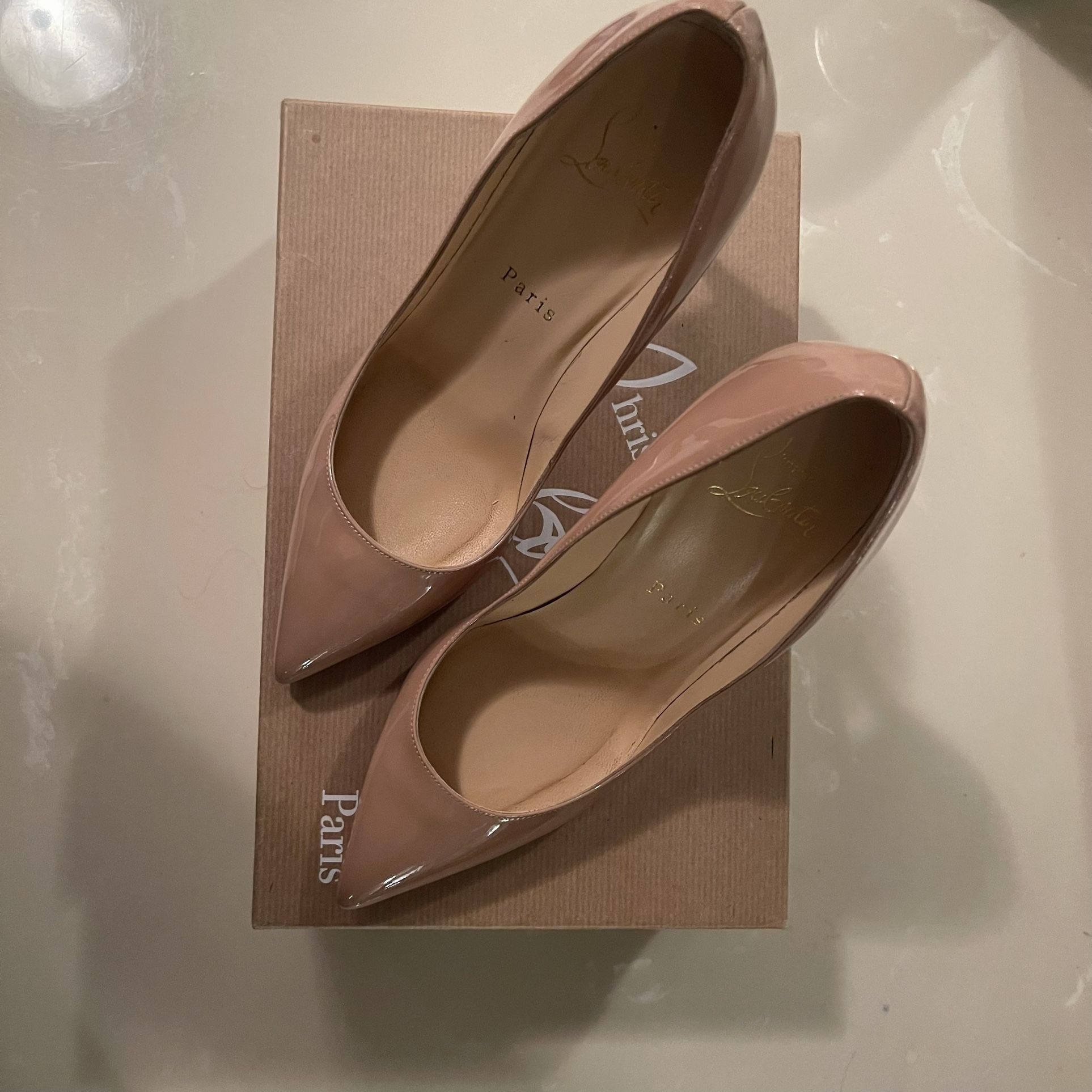 Christian Louboutin Paris 6.5 Pigalle Follies Nude Color