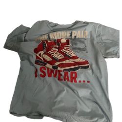 Macys Light Blue Graphic T Shirt