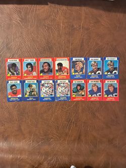 1975 wonderbread football stars (14) card lot