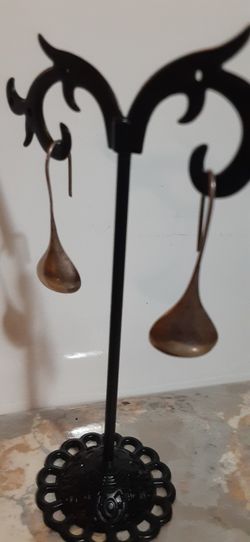 Sterling Silver Teardrop Earrings 925 c1980