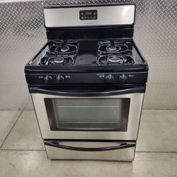 30" GAS Stove FRIGIDAIRE Black / Stainless Steel. ESTUFA HORNO DE GAS