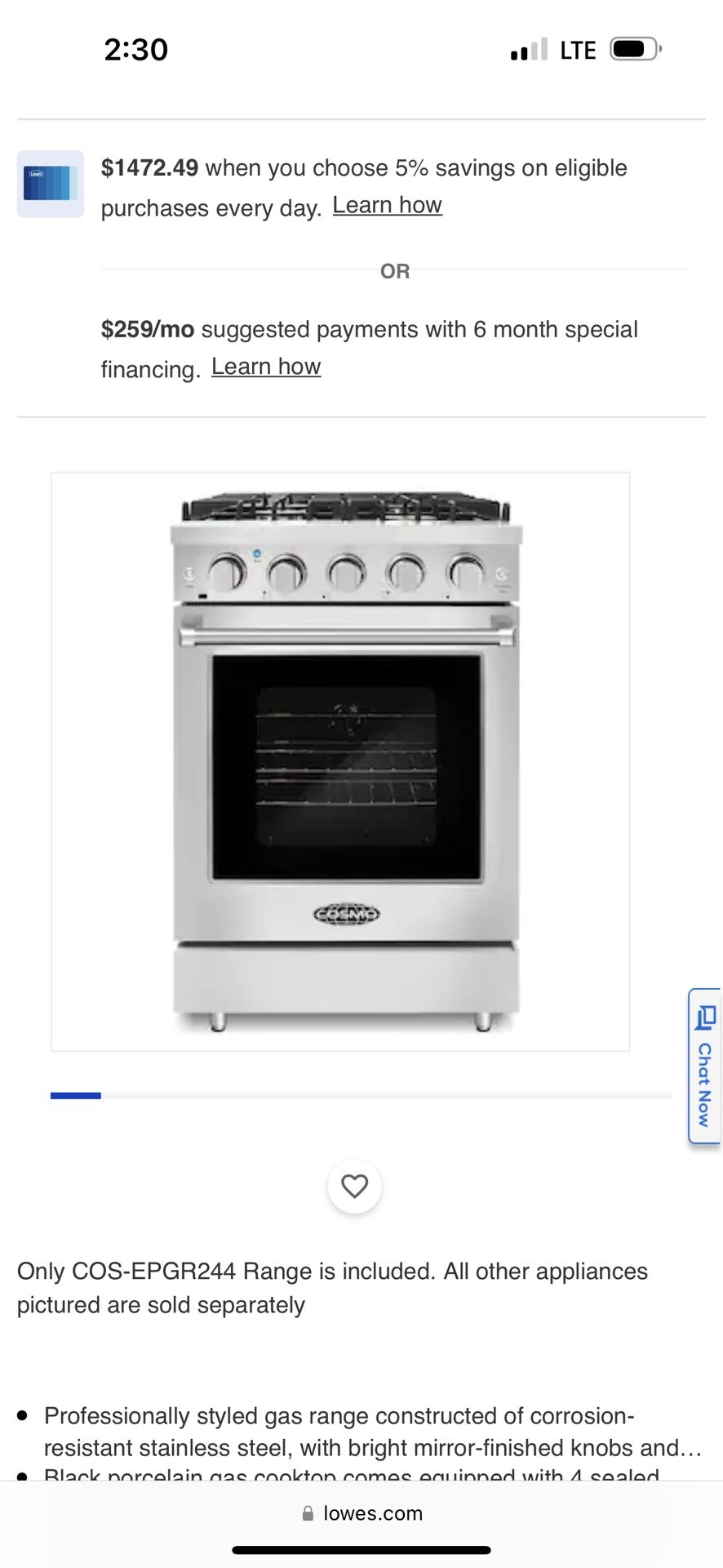 Gas Range