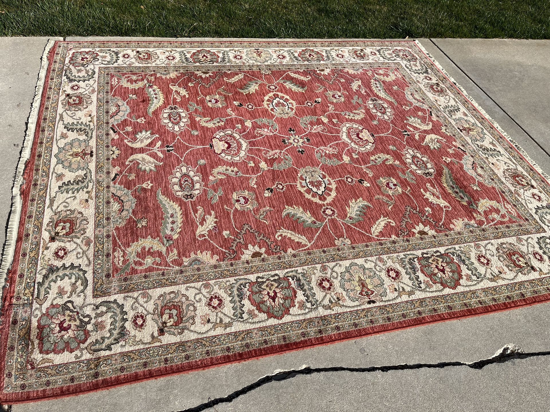 Large Handcrafted Vintage Oriental Area Rug (8’9”x10’2”)