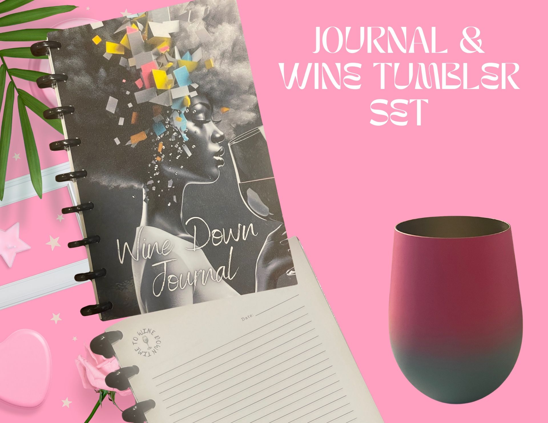 Wine Down Journal & Tumbler Set