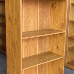 All Wood Bookcase with Storage Drawer