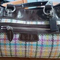 New Beautiful Coach Fabric Leather Bag