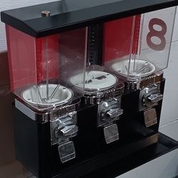 Has Keys Heavy Duty Commercial Triple Candy Gumball Toy Vending Machines
$195 Each