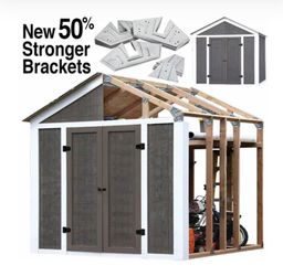 EZ Shed 3 Size Bracket Framer 7 ft x 8 ft DIY Framing Kit, Peak Style