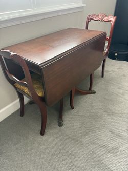 Antique Drop Leaf Table and Chair Set
