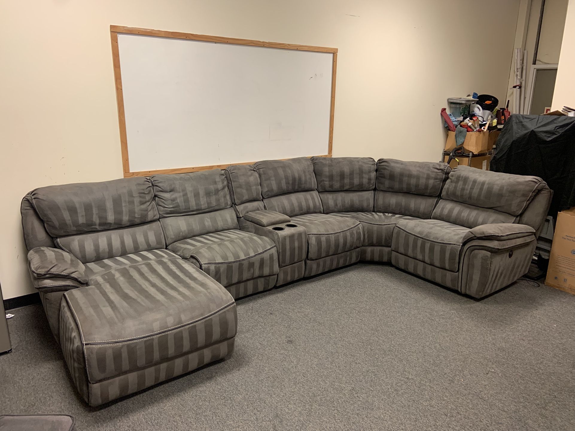 Jordan’s Furniture 6-Piece Modular Reclining Sectional