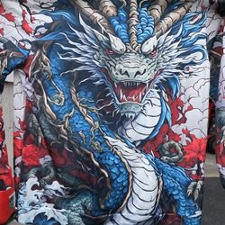 Mens Size 5XL - Brand New - Anime Dragon Hoodie