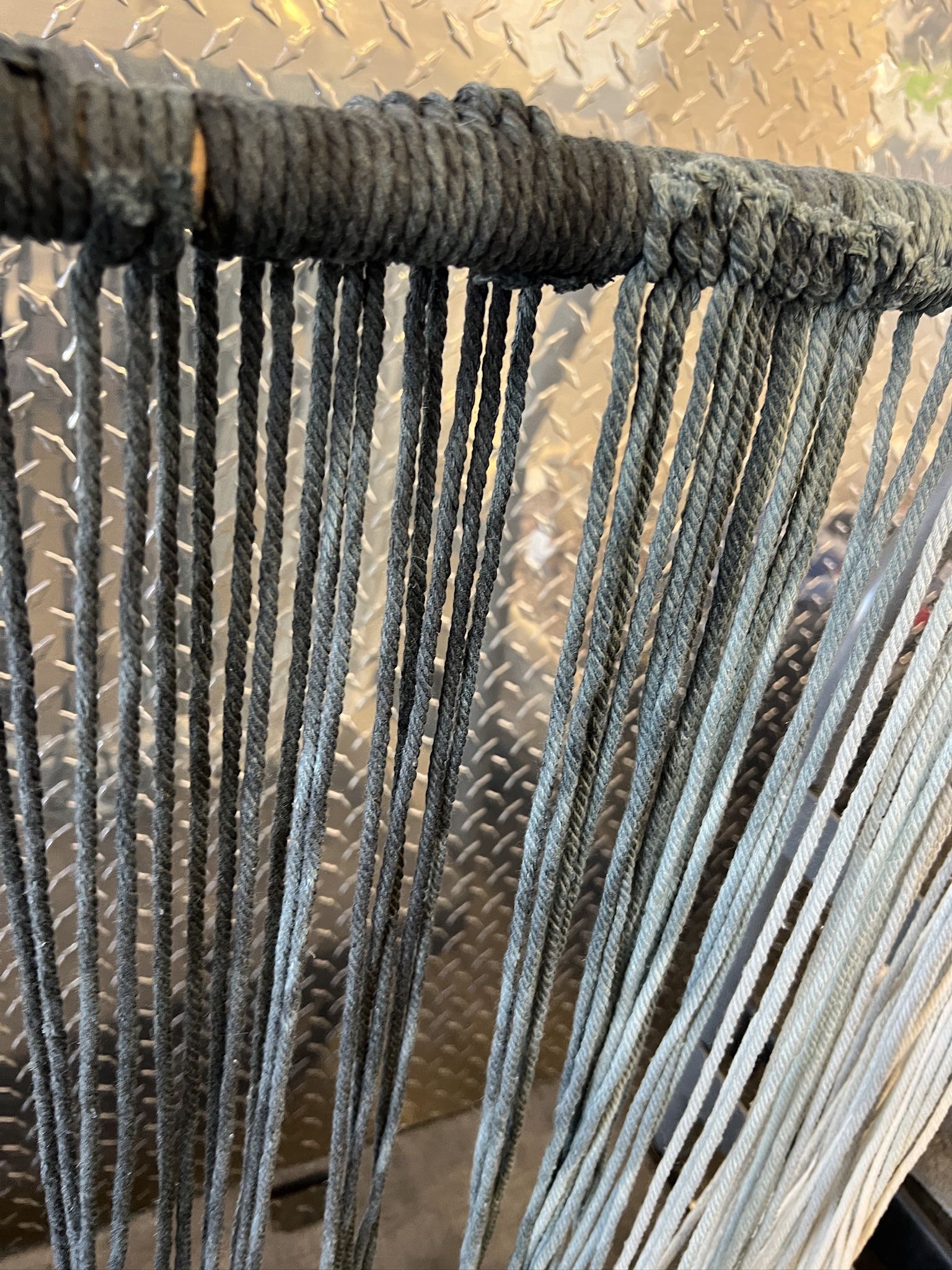 Macramé Wall Hanging – Ombre Black to Cream