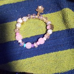 Pink And Gold Turtle Bracelet 