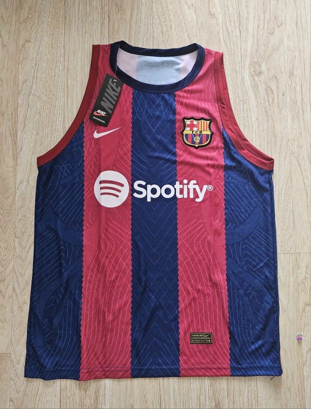 New Barecelona Tank Sin Mangas Soccer Jersey Size XL