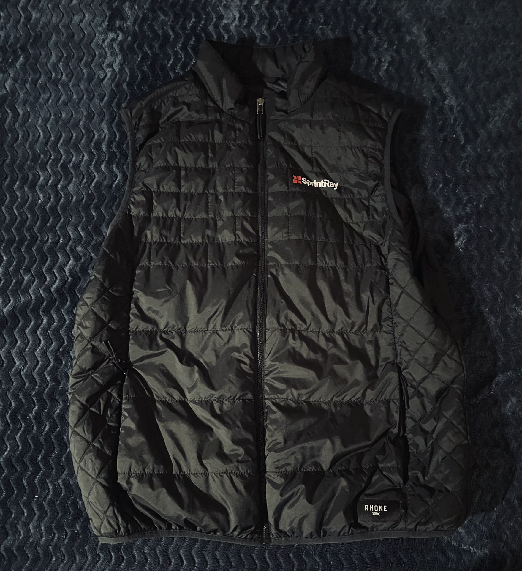 Rhone Men's Xl Black Tundra Quilted Primaloft Insulated Puffer Vest Zip Up