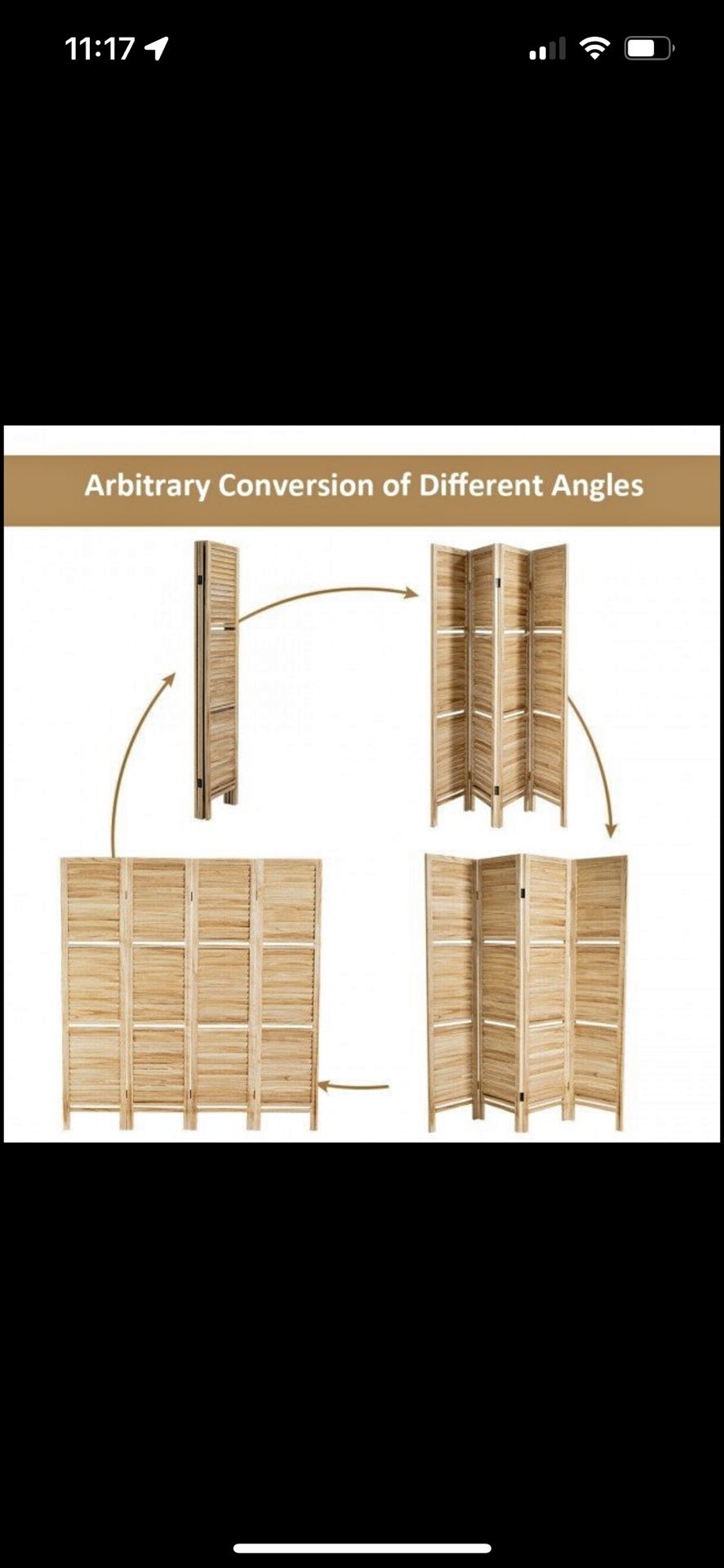 Brand New Foldable Room Partition/Divider with Shelves