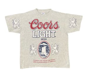 Vintage 90s Coors Light Beer Sof Tee T-Shirt Size Large