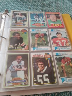 OVER (125) OLDER FOOTBALL CARDS.