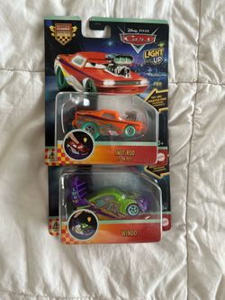 Disney Pixar cars light up edition Snot road and Wingo 2026. Lot of 2